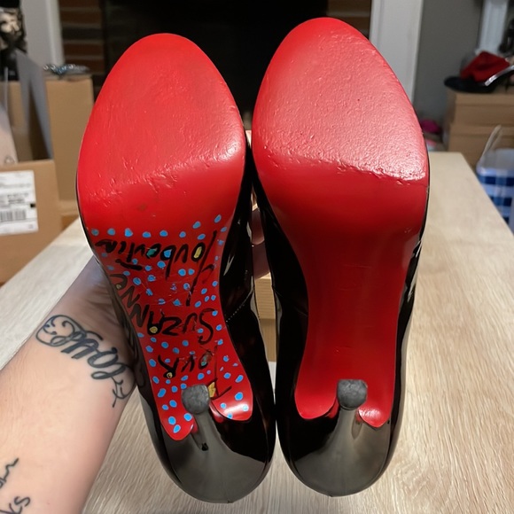 *Signed* Louboutin Very Prive 120MM Tortoise Patent - 37 - Picture 8 of 9